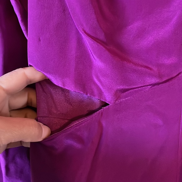 Net Line & Dot Norma Purple Silk Maxi Dress - Picture 9 of 12